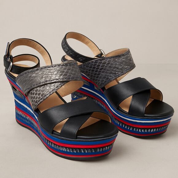 Opening Ceremony Multi Colored Wedge Sandals - Picture 1 of 10